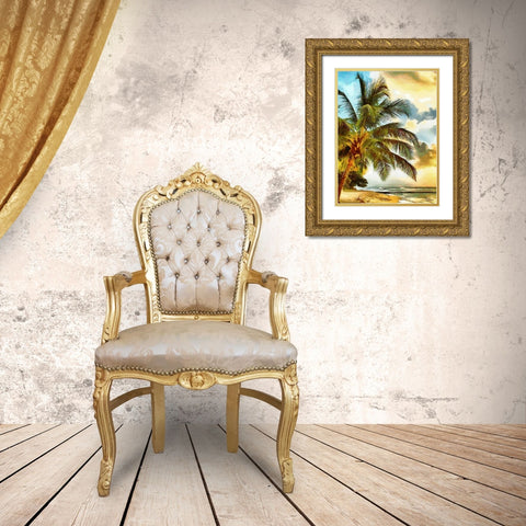 Everyone Loves Palm Trees II Gold Ornate Wood Framed Art Print with Double Matting by Medeiros, Celito