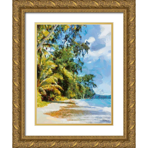Everyone Loves Palm Trees VII Gold Ornate Wood Framed Art Print with Double Matting by Medeiros, Celito
