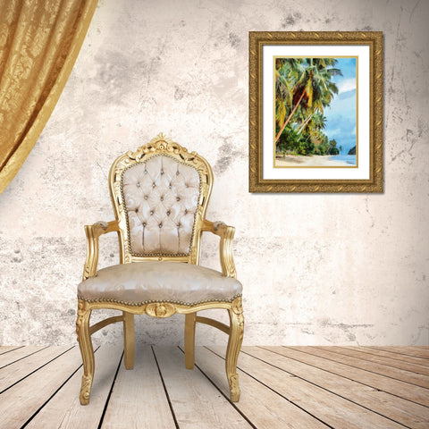 Everyone Loves Palm Trees VIII Gold Ornate Wood Framed Art Print with Double Matting by Medeiros, Celito