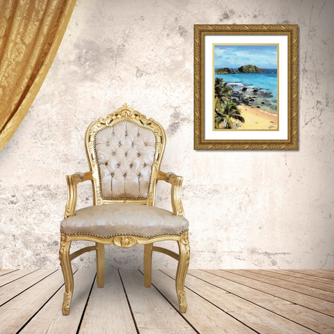 Everyone Loves Palm Trees IX Gold Ornate Wood Framed Art Print with Double Matting by Medeiros, Celito