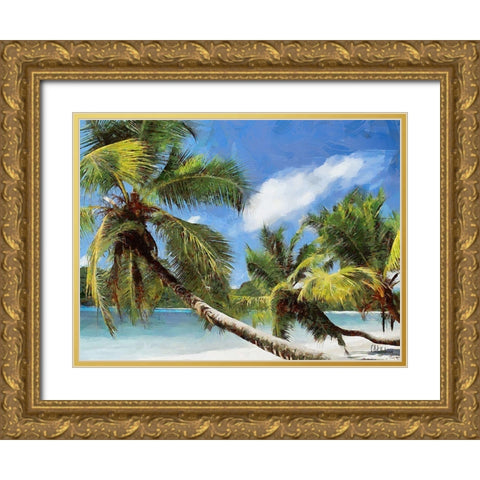 Everyone Loves Palm Trees XI Gold Ornate Wood Framed Art Print with Double Matting by Medeiros, Celito
