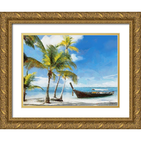 Everyone Loves Palm Trees XIII Gold Ornate Wood Framed Art Print with Double Matting by Medeiros, Celito