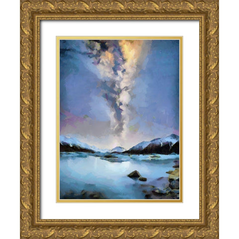 Iceland Trip III Gold Ornate Wood Framed Art Print with Double Matting by Medeiros, Celito