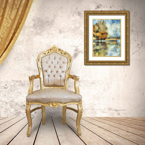 Abstract Landscape I Gold Ornate Wood Framed Art Print with Double Matting by Medeiros, Celito