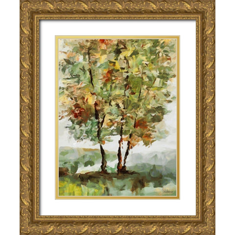 Abstract Landscape III Gold Ornate Wood Framed Art Print with Double Matting by Medeiros, Celito