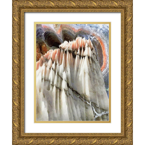 Painted Mountains XI Gold Ornate Wood Framed Art Print with Double Matting by Medeiros, Celito