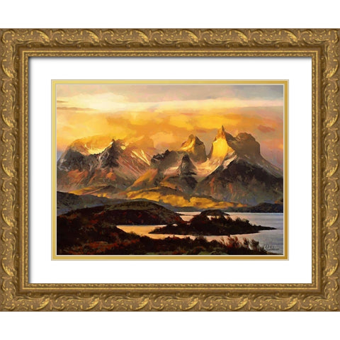 Rocky Nature I Gold Ornate Wood Framed Art Print with Double Matting by Medeiros, Celito