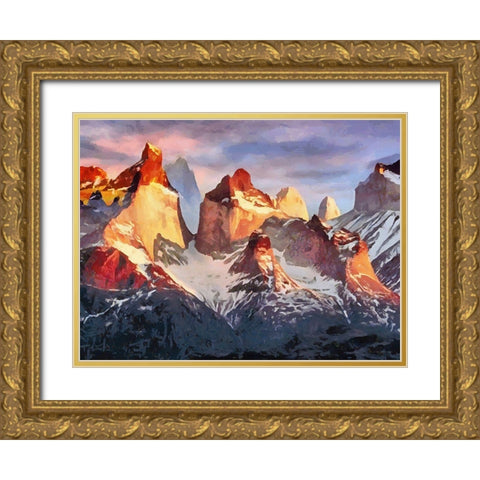 Rocky Nature III Gold Ornate Wood Framed Art Print with Double Matting by Medeiros, Celito