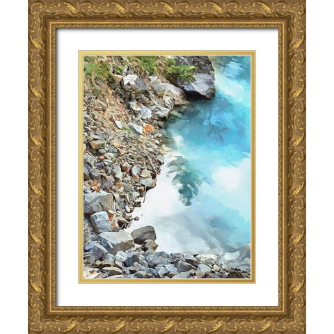 Rocky Nature VII Gold Ornate Wood Framed Art Print with Double Matting by Medeiros, Celito