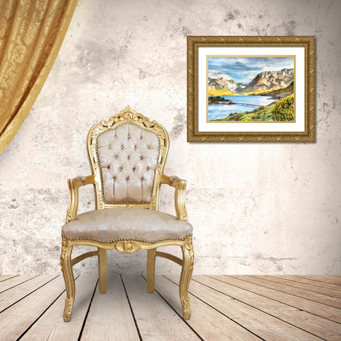 Rocky Nature VIII Gold Ornate Wood Framed Art Print with Double Matting by Medeiros, Celito