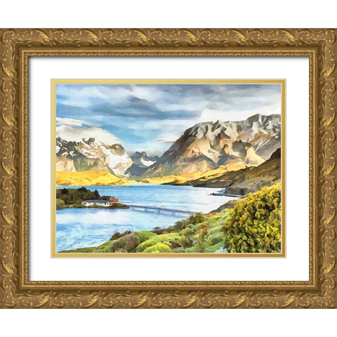 Rocky Nature VIII Gold Ornate Wood Framed Art Print with Double Matting by Medeiros, Celito