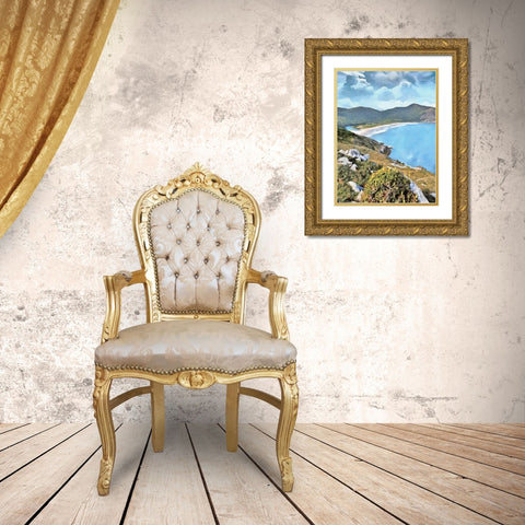 Rocky Nature X Gold Ornate Wood Framed Art Print with Double Matting by Medeiros, Celito