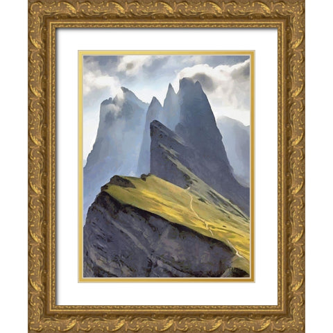 Rocky Nature XII Gold Ornate Wood Framed Art Print with Double Matting by Medeiros, Celito