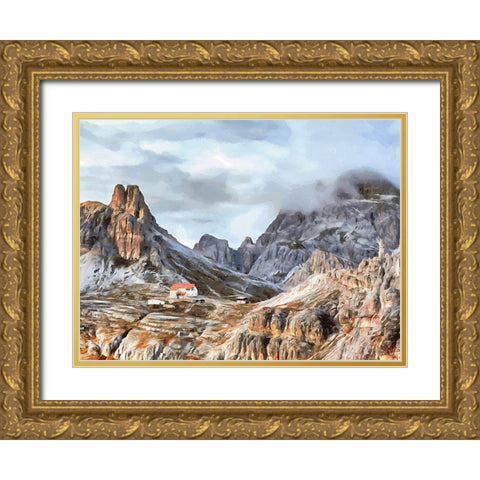 Rocky Nature XVI Gold Ornate Wood Framed Art Print with Double Matting by Medeiros, Celito