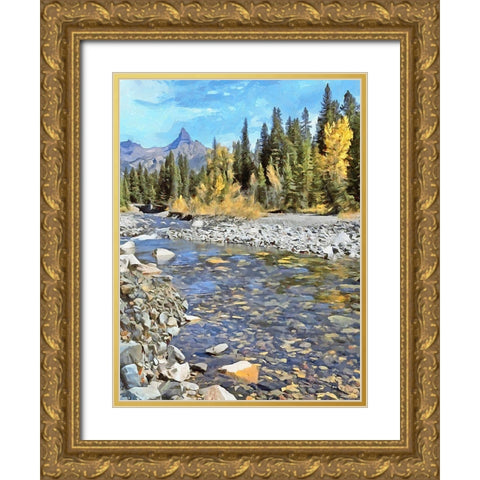 Rocky Nature XVIII Gold Ornate Wood Framed Art Print with Double Matting by Medeiros, Celito