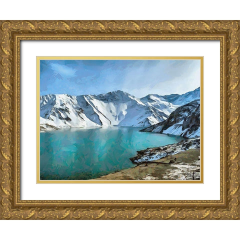 Northern Mountains I Gold Ornate Wood Framed Art Print with Double Matting by Medeiros, Celito