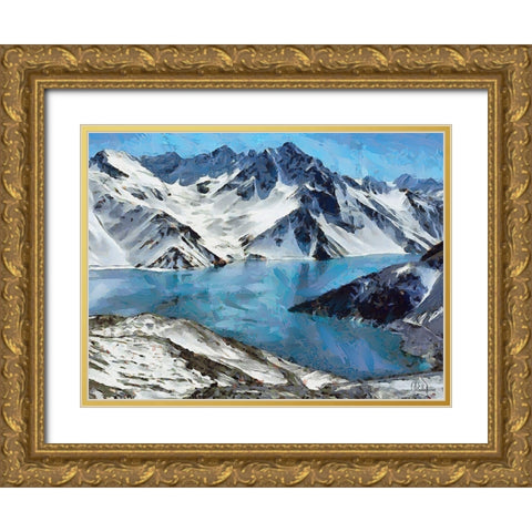 Northern Mountains II Gold Ornate Wood Framed Art Print with Double Matting by Medeiros, Celito