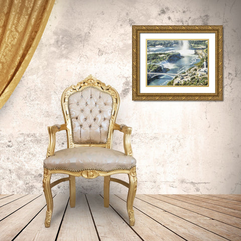 Niagara Falls XI Gold Ornate Wood Framed Art Print with Double Matting by Medeiros, Celito