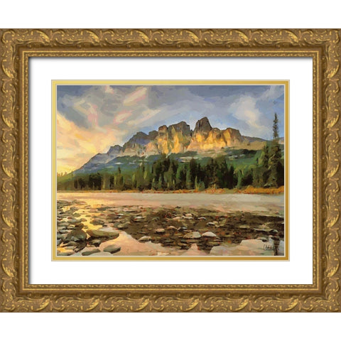 Jasper National Park  Gold Ornate Wood Framed Art Print with Double Matting by Medeiros, Celito