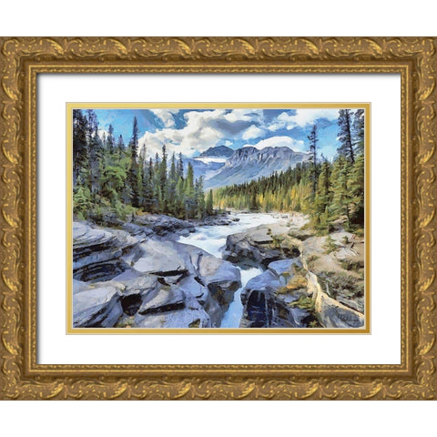 Jasper National Park I Gold Ornate Wood Framed Art Print with Double Matting by Medeiros, Celito