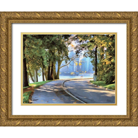 Memories of Vancouver VIII Gold Ornate Wood Framed Art Print with Double Matting by Medeiros, Celito