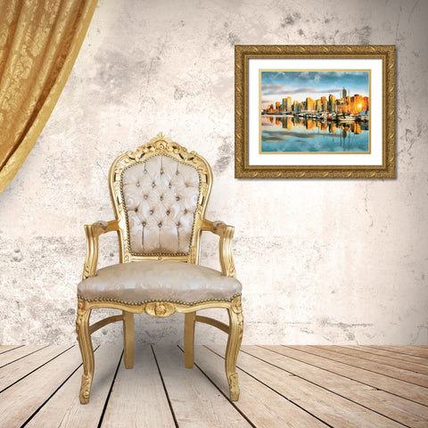 Memories of Vancouver XI Gold Ornate Wood Framed Art Print with Double Matting by Medeiros, Celito
