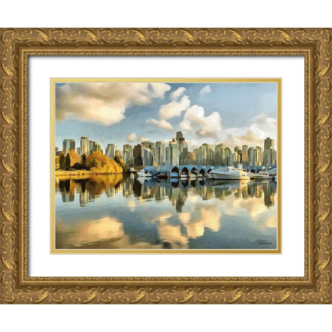 Memories of Vancouver XII Gold Ornate Wood Framed Art Print with Double Matting by Medeiros, Celito