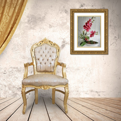 Orchids XI Gold Ornate Wood Framed Art Print with Double Matting by Medeiros, Celito