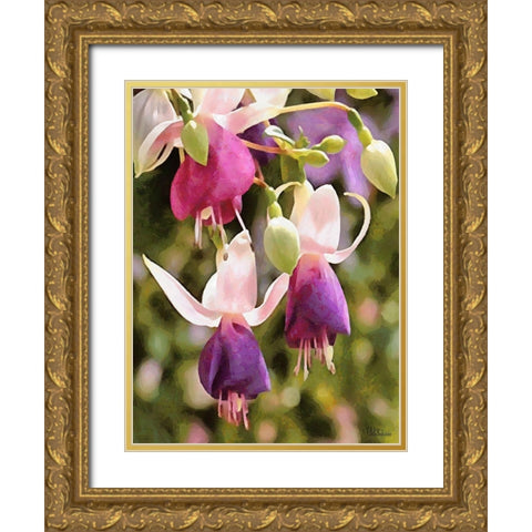 Orchids XXIII Gold Ornate Wood Framed Art Print with Double Matting by Medeiros, Celito