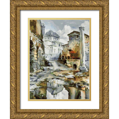 Venice Memmories II Gold Ornate Wood Framed Art Print with Double Matting by Medeiros, Celito