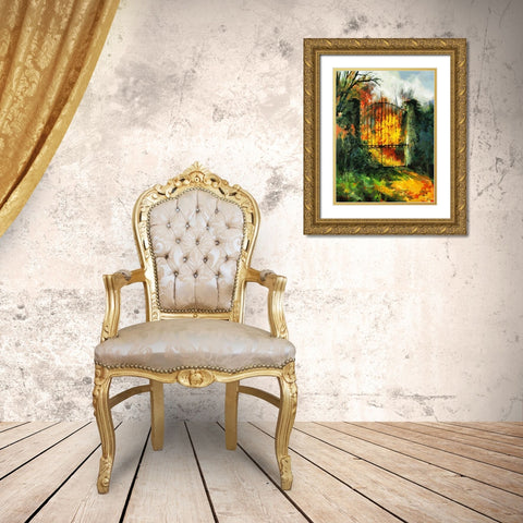 Iron Gate Gold Ornate Wood Framed Art Print with Double Matting by Medeiros, Celito