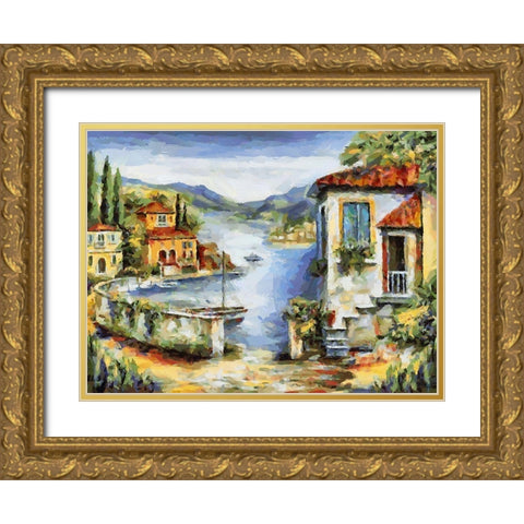 Memories of Italy I Gold Ornate Wood Framed Art Print with Double Matting by Medeiros, Celito