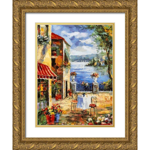 Memories of Italy II Gold Ornate Wood Framed Art Print with Double Matting by Medeiros, Celito