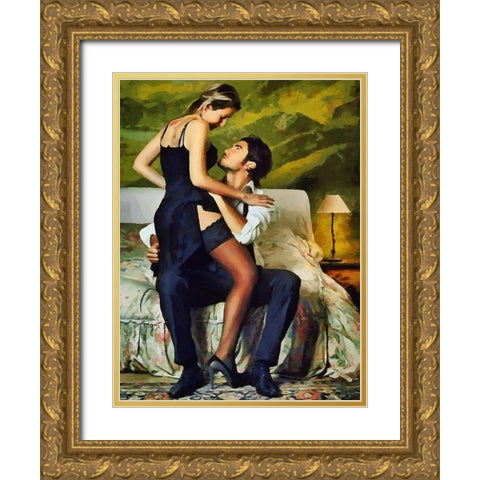 After the Dance Gold Ornate Wood Framed Art Print with Double Matting by Medeiros, Celito