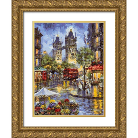 London Variations VII Gold Ornate Wood Framed Art Print with Double Matting by Medeiros, Celito