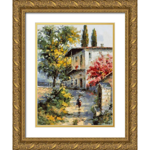 A House in the South Gold Ornate Wood Framed Art Print with Double Matting by Medeiros, Celito
