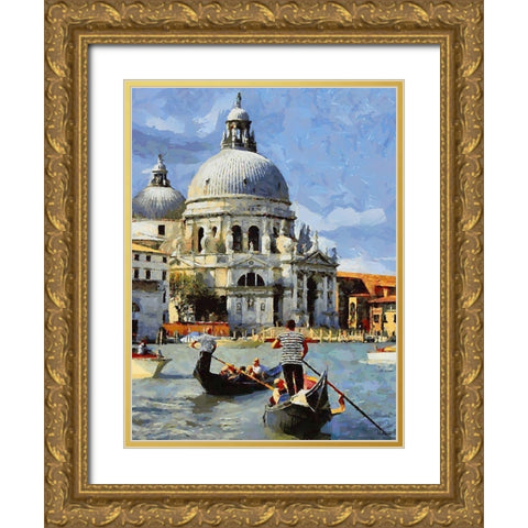 Memories of Venice VI Gold Ornate Wood Framed Art Print with Double Matting by Medeiros, Celito