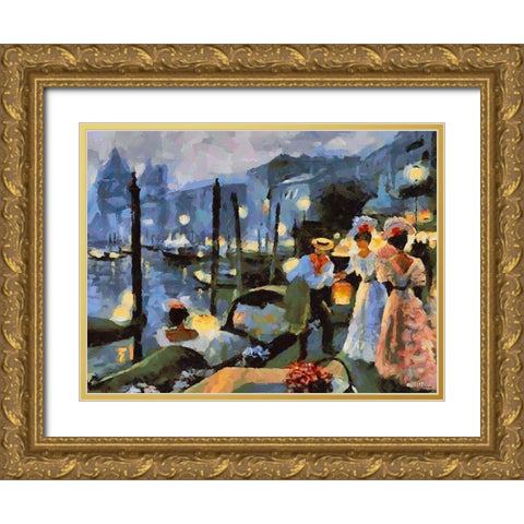Memories of Venice XI Gold Ornate Wood Framed Art Print with Double Matting by Medeiros, Celito