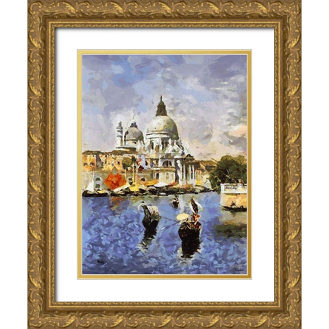 Memories of Venice XIII Gold Ornate Wood Framed Art Print with Double Matting by Medeiros, Celito