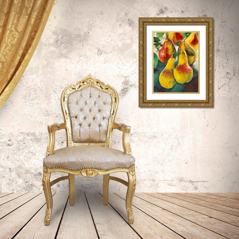 Pears Gold Ornate Wood Framed Art Print with Double Matting by Medeiros, Celito