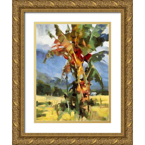 Banana Tree II Gold Ornate Wood Framed Art Print with Double Matting by Medeiros, Celito