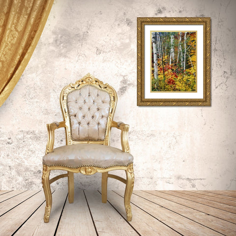 Birch Variation II Gold Ornate Wood Framed Art Print with Double Matting by Medeiros, Celito