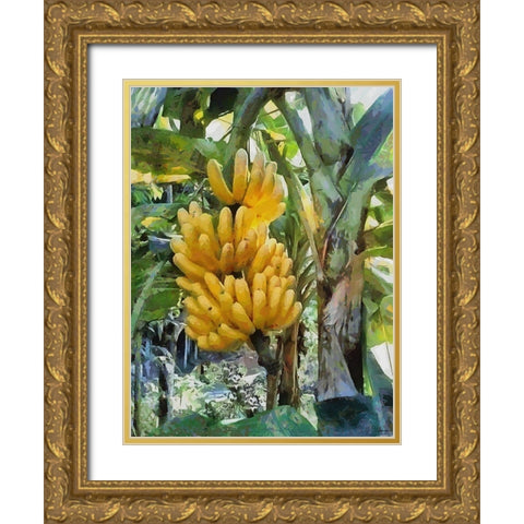 Banana Tree Gold Ornate Wood Framed Art Print with Double Matting by Medeiros, Celito