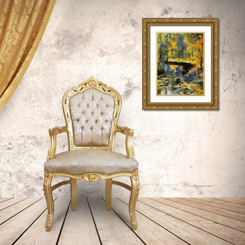 Romantic Nature in Autumn XVI Gold Ornate Wood Framed Art Print with Double Matting by Medeiros, Celito