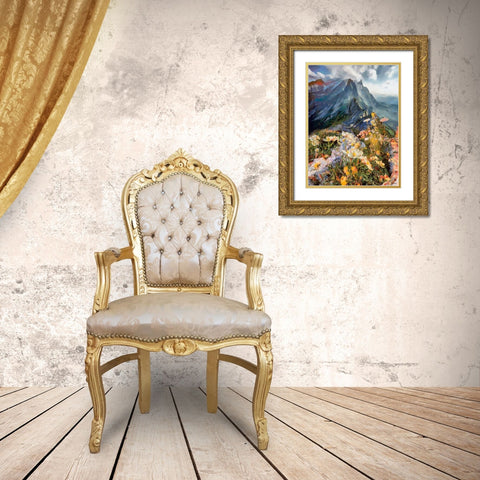 Memmories of the Dolomites Gold Ornate Wood Framed Art Print with Double Matting by Medeiros, Celito