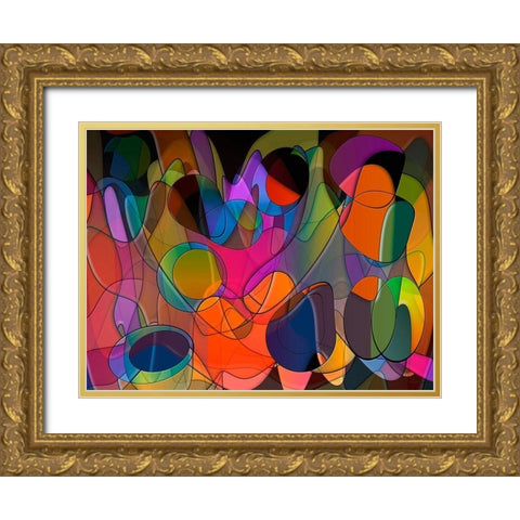 The Game with Colours Gold Ornate Wood Framed Art Print with Double Matting by Medeiros, Celito