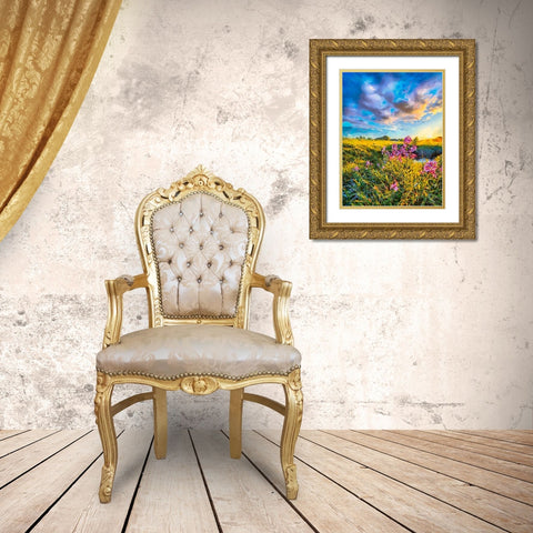 Beautiful Nature Gold Ornate Wood Framed Art Print with Double Matting by Medeiros, Celito