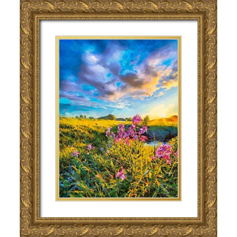 Beautiful Nature Gold Ornate Wood Framed Art Print with Double Matting by Medeiros, Celito