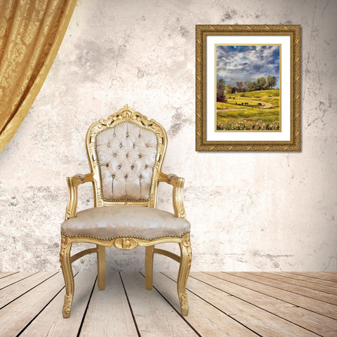 Long Way Home IV Gold Ornate Wood Framed Art Print with Double Matting by Medeiros, Celito