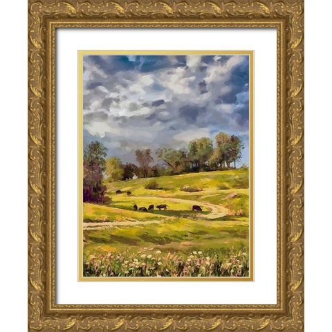 Long Way Home IV Gold Ornate Wood Framed Art Print with Double Matting by Medeiros, Celito
